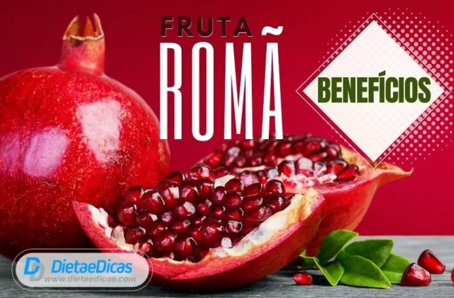 fruta romã, fruta romã benefícios, fruta romã para que serve