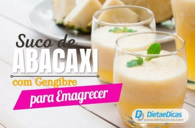 Suco de Abacaxi com Gengibre para Emagrecer | Wiki da Saúde