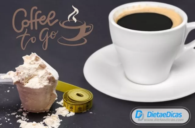 Xícara de café com proteína