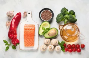 Alimentos antiinflamatórios Ilustração de Alimentos antiinflamatórios