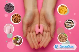 Alimentos que regulam a tireóide Ilustração de Alimentos que regulam a tireóide