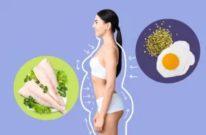 Alimentos ricos em proteínas para emagrecer Ilustração de Alimentos ricos em proteínas para emagrecer