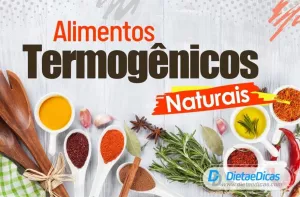 alimentos termogênicos naturais Ilustração de alimentos termogênicos naturais