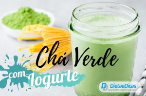chá verde com iogurte Ilustração de chá verde com iogurte