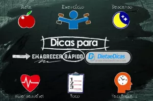 dicas para emagrecer Ilustração de dicas para emagrecer
