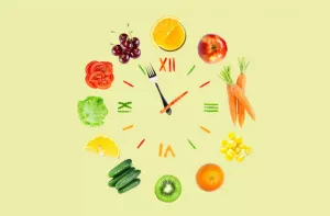 Dieta crononutrição Ilustração de Dieta crononutrição