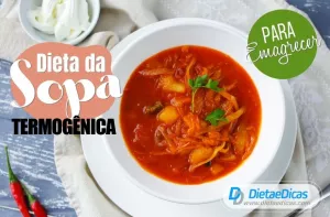 Ilustração de dieta da sopa termogênica