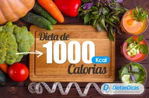 Dieta de 1000 calorias Ilustração de Dieta de 1000 calorias