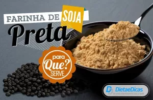 farinha de soja preta Ilustração de farinha de soja preta