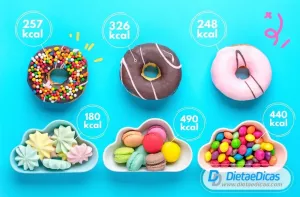 Qual doce tem menos calorias Ilustração de Qual doce tem menos calorias