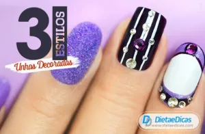unhas decoradas Ilustração de unhas decoradas