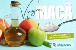 vinagre de maçã regula açúcar no sangue Ilustração de vinagre de maçã regula açúcar no sangue